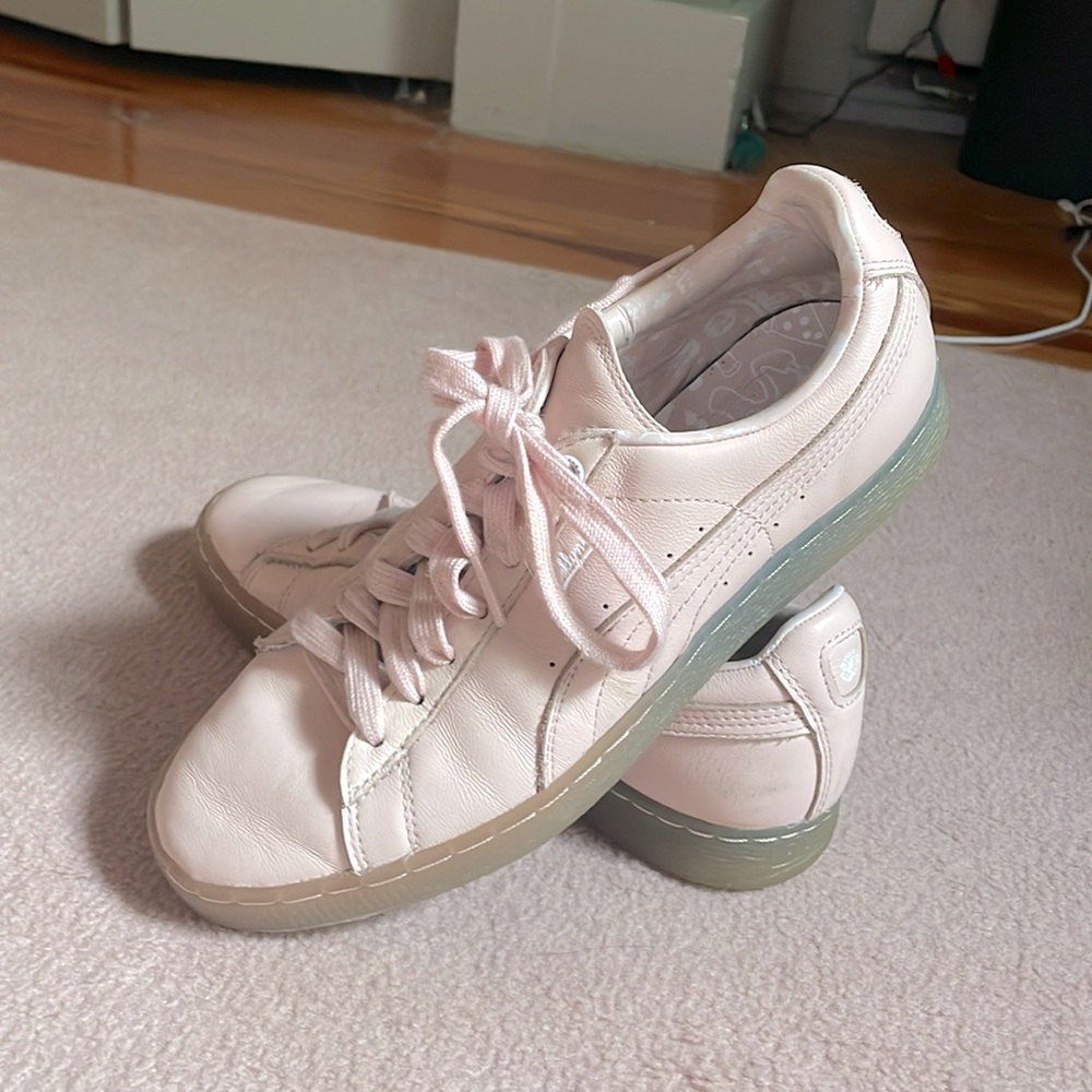 Puma Sophia Chang Brooklynite Pink Leather Sneakers from Dolls Kill 8.5 39